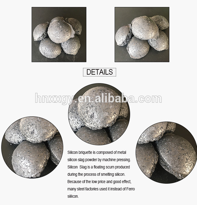 China hot selling goods ferro silicon briquette natural deoxidizer