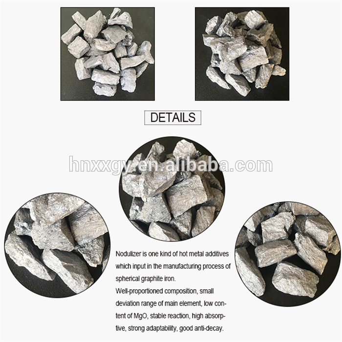 Export superior quality steelmaking raw material nodulizer Ferro Silicon Magnesium with rare earth